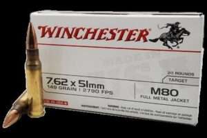 Winchester 7.62x51 M80 149 Grain FMJ