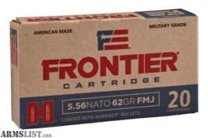 Hornady 5.56 62 Grain FMJ, 20 round boxes
