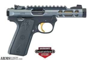 Ruger Mark IV 22/45 Lite Diamond Gray Gold Trigger Threaded .22LR