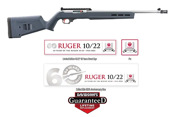 RUGER 60TH ANNIVERSARY 10/22 CARBINE GREY .22 LR